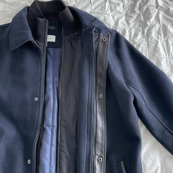 Calvin Klein Navy Winter Coat - Picture 7 of 8